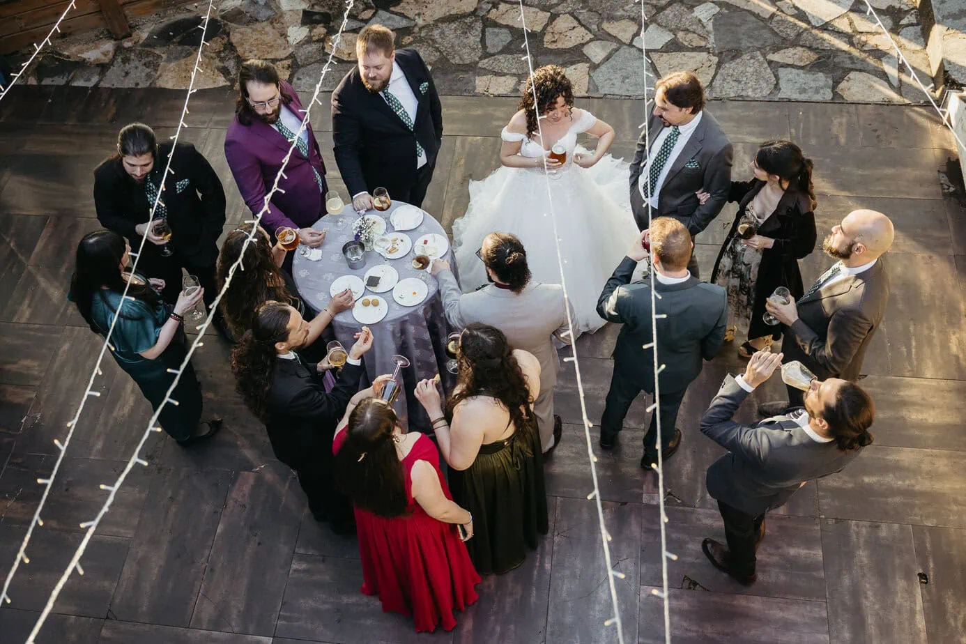 wedding cocktail hour complejo la ciguena venue ()