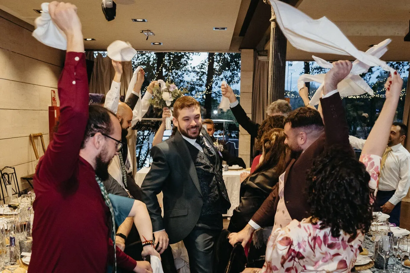 wedding reception dinner complejo la ciguena madrid ()