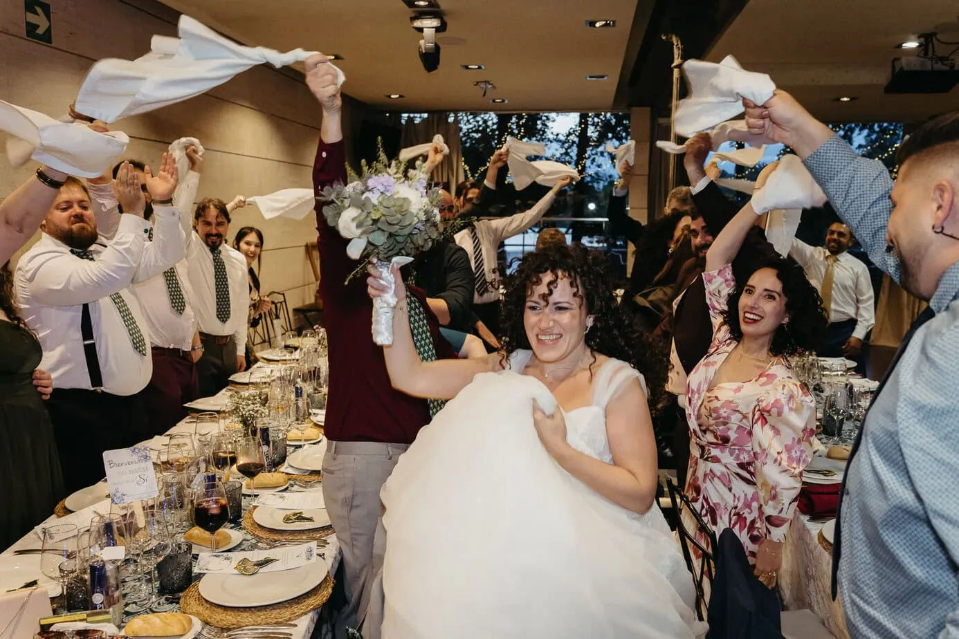 wedding reception dinner complejo la ciguena madrid ()