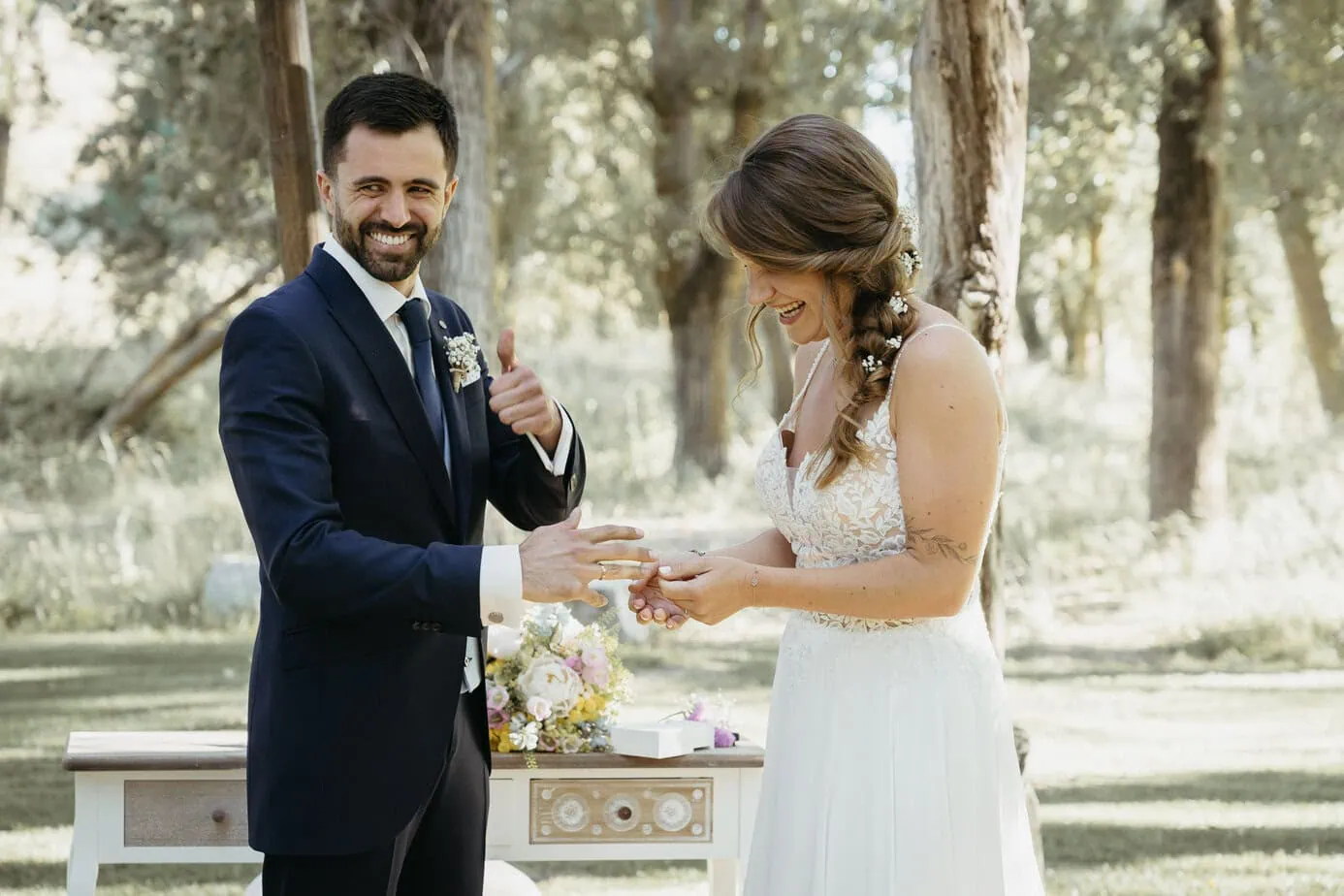outdoor wedding ceremony casas de lujan ()