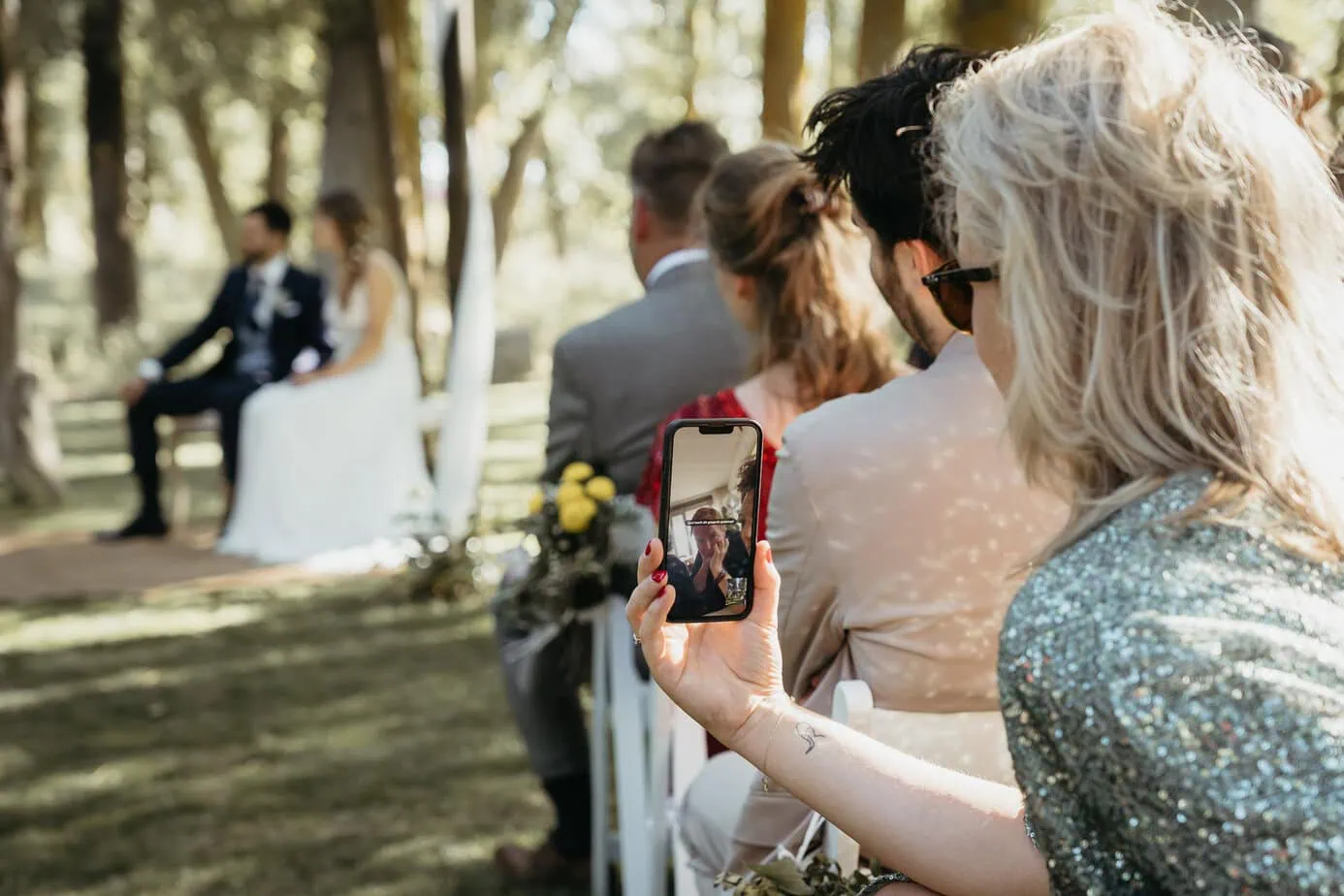 outdoor wedding ceremony casas de lujan ()